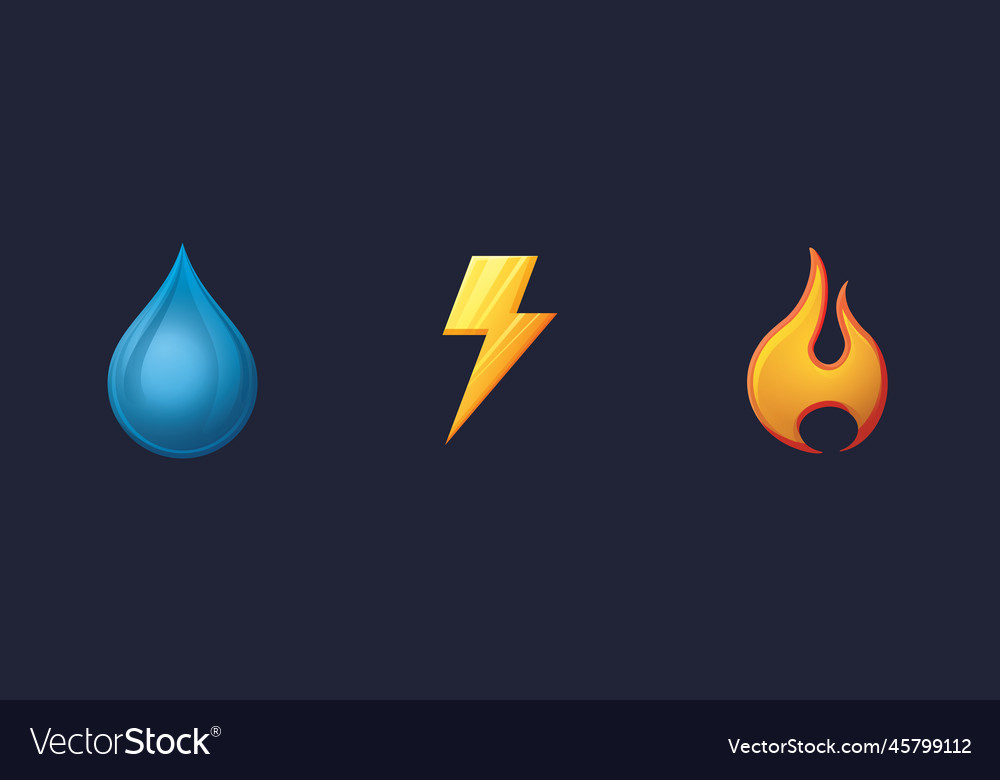 Game ui assets set gaming user interface nature vector image Game ui assets set gaming user interface nature
