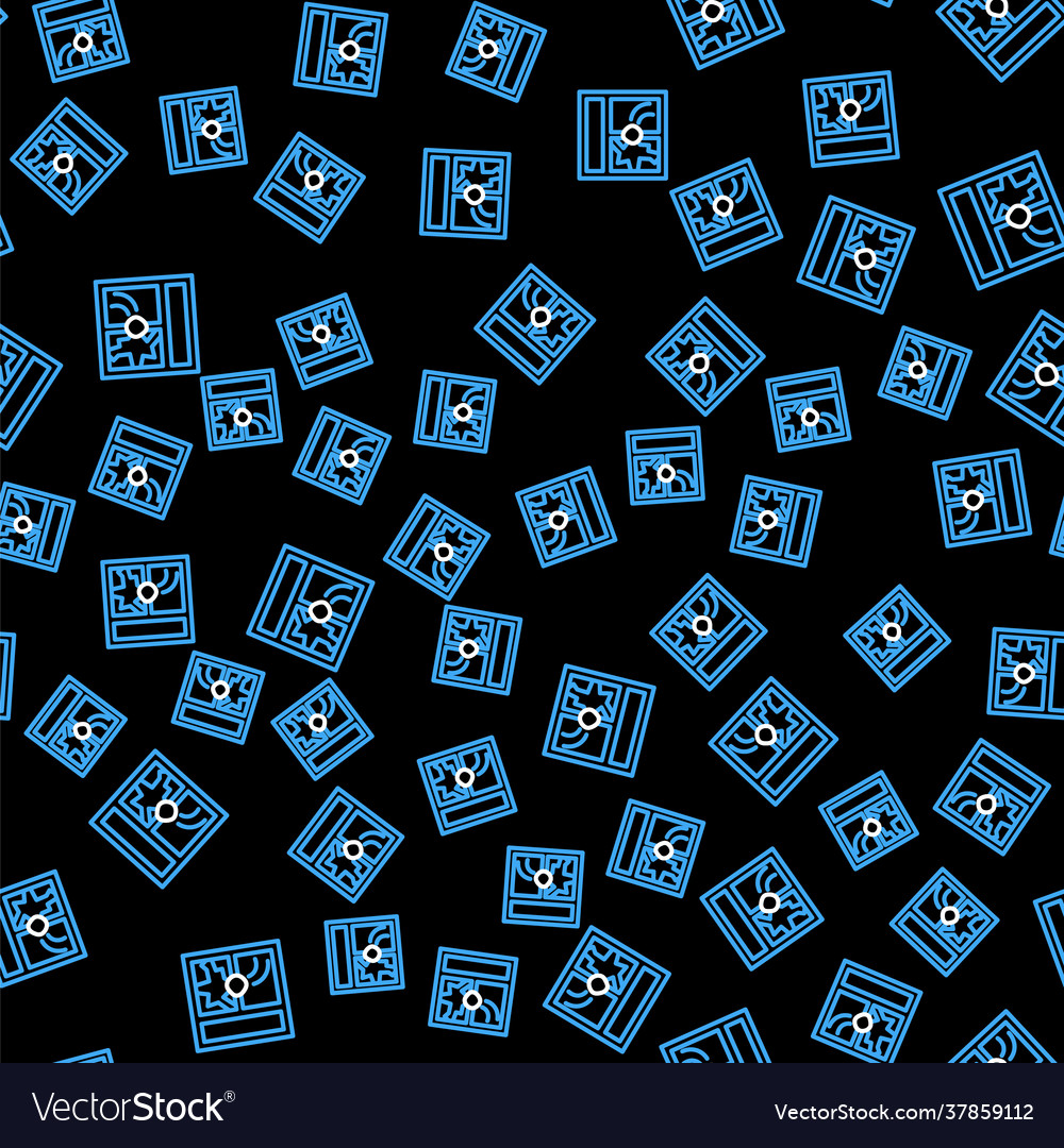 Line broken window icon isolated seamless pattern Vector Image Line broken window icon isolated seamless pattern