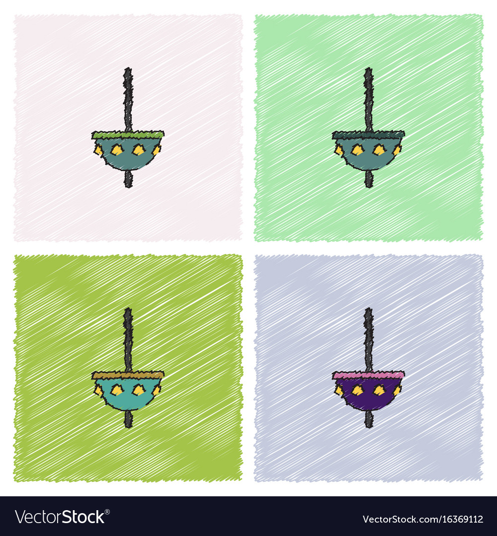 Merry-go-round icon in hatching style