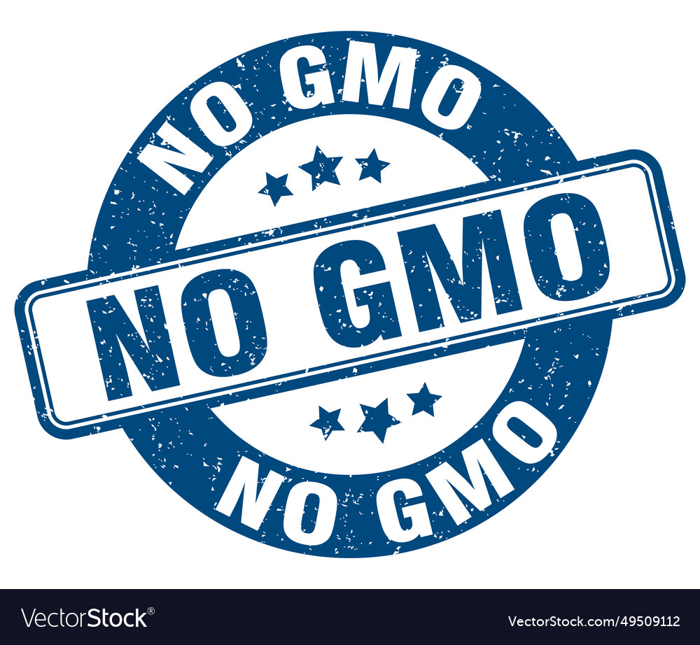 No gmo stamp label round grunge sign Royalty Free Vector