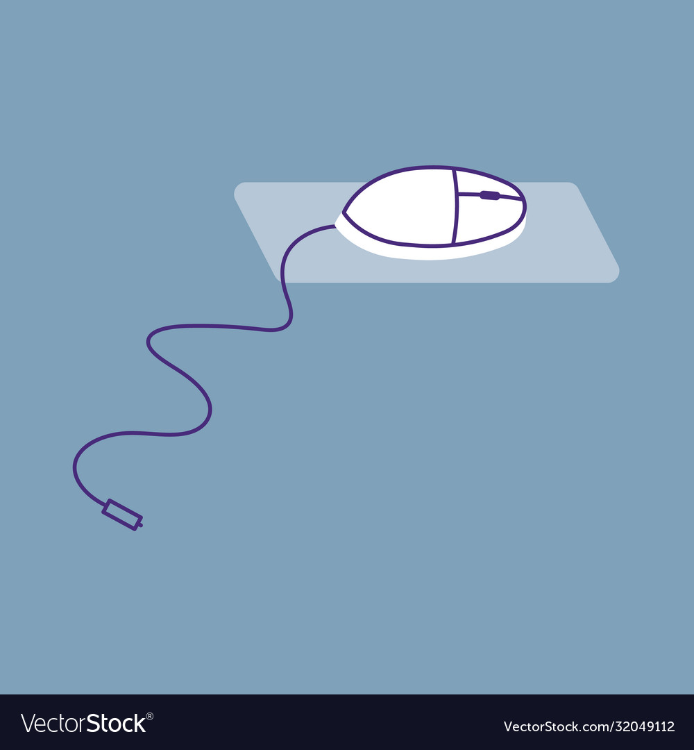 Outline computer mouse icon