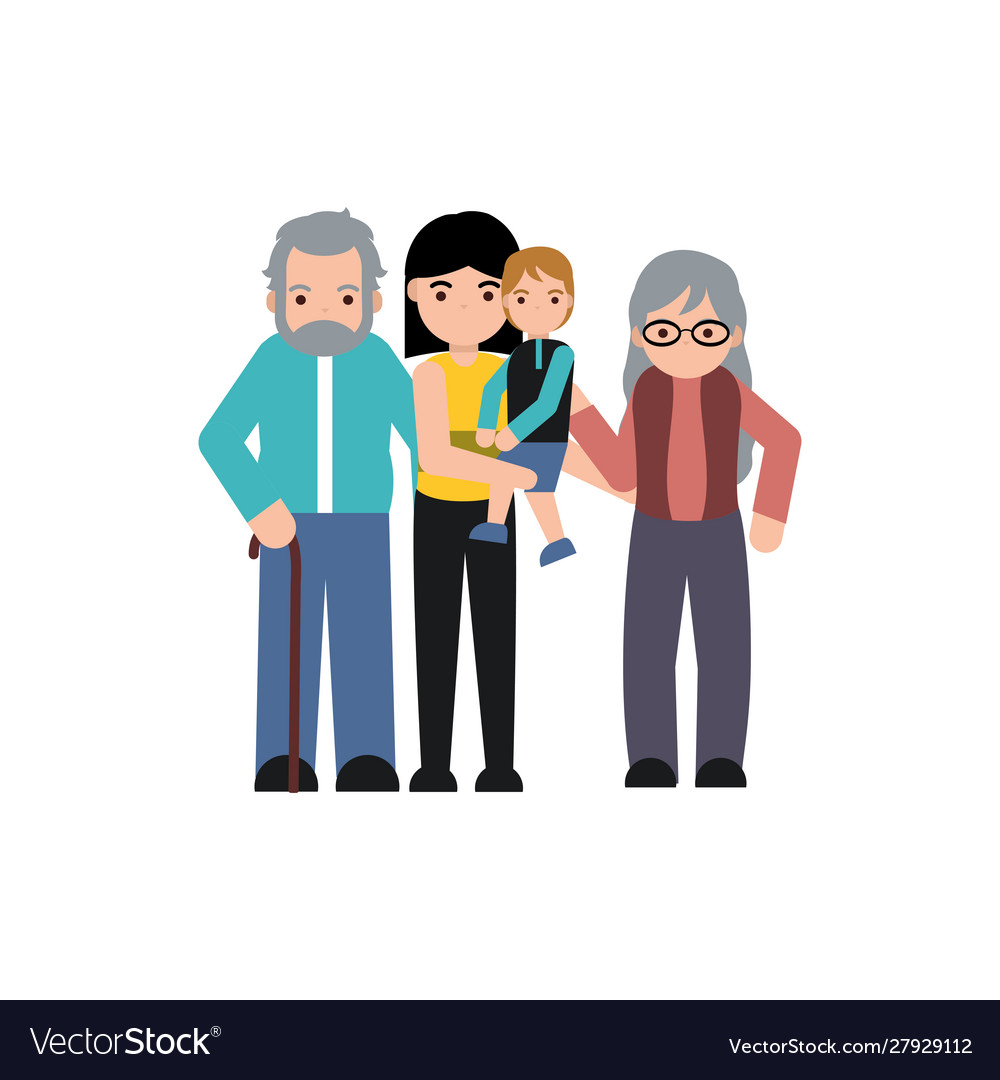 People member family flat image Royalty Free Vector Image