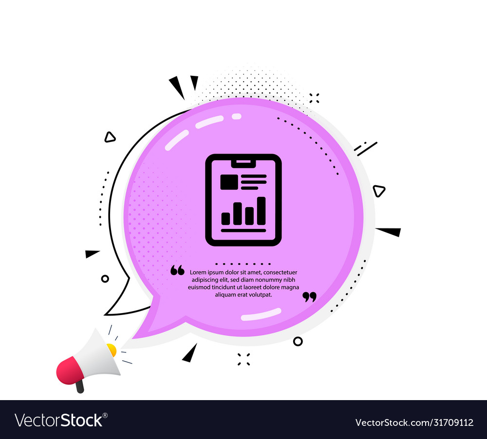 Report document icon analysis chart