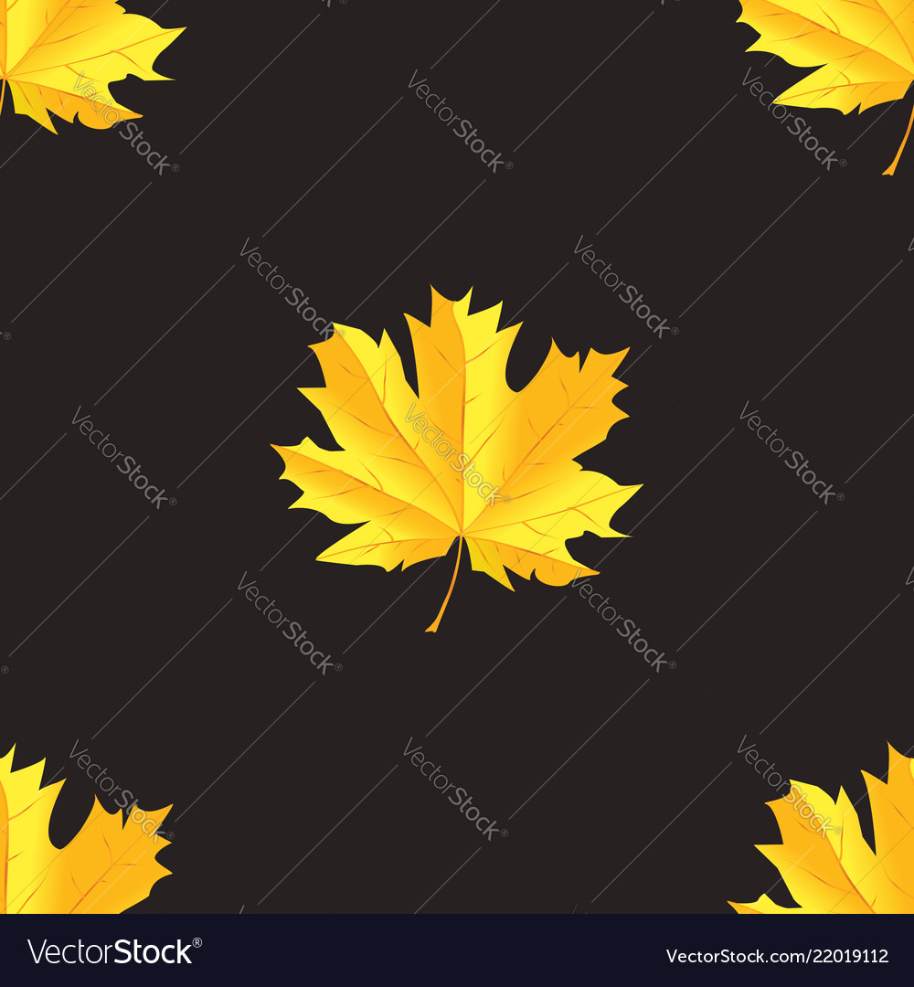 Seamless pattern with autumn maple leaves