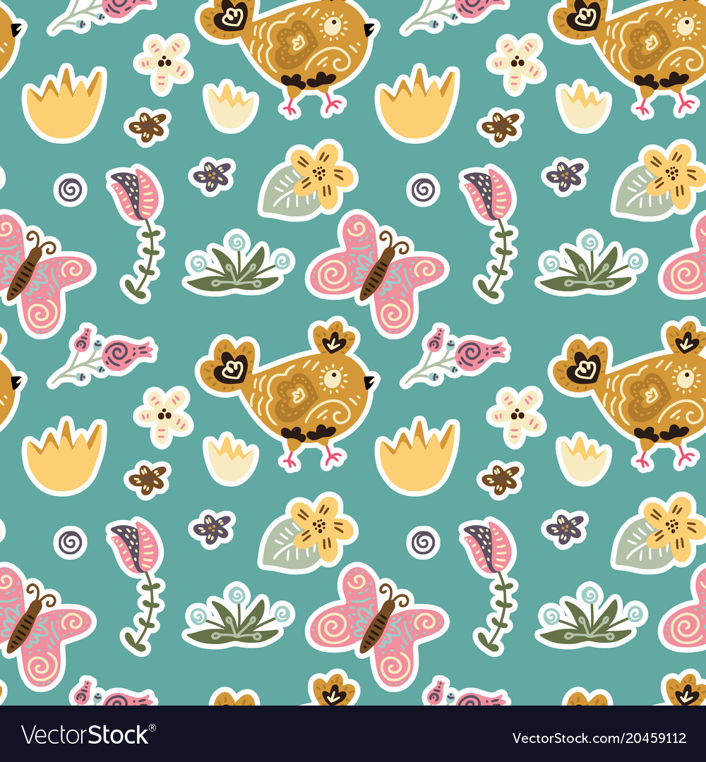 Seamless spring pattern
