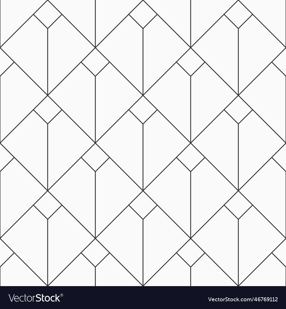 Seamless thin lines rhombuses pattern repeating Vector Image Seamless thin lines rhombuses pattern repeating