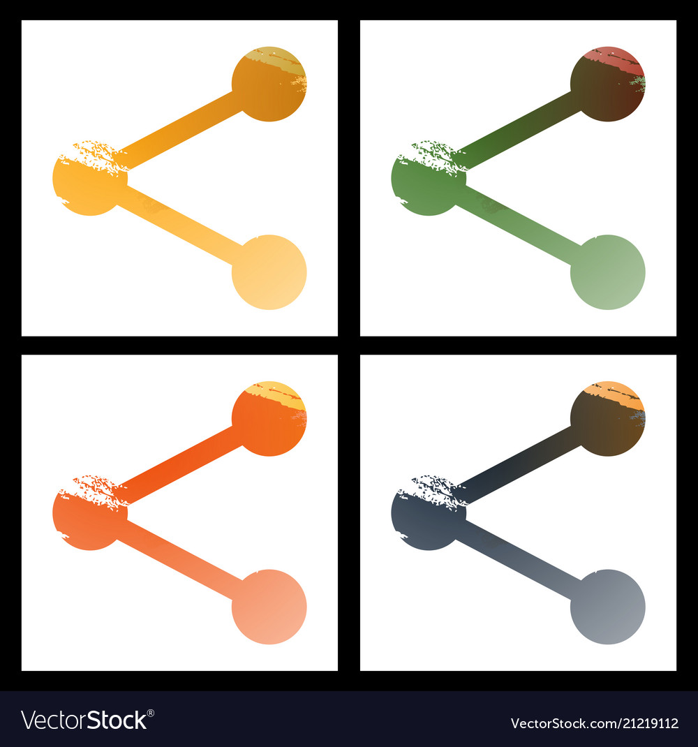 Set of social networking icons web design flat Vector Image Set of social networking icons web design flat