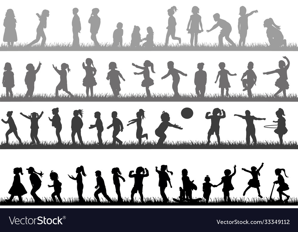 Silhouette children collection