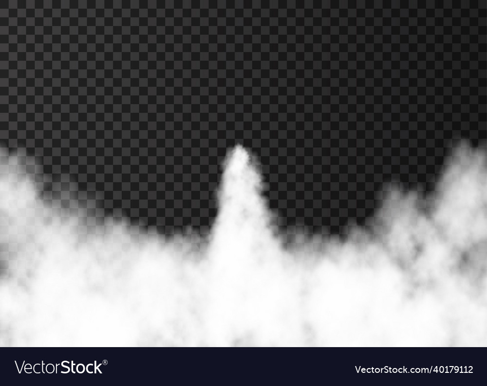 Smoke from space rocket launch isolated