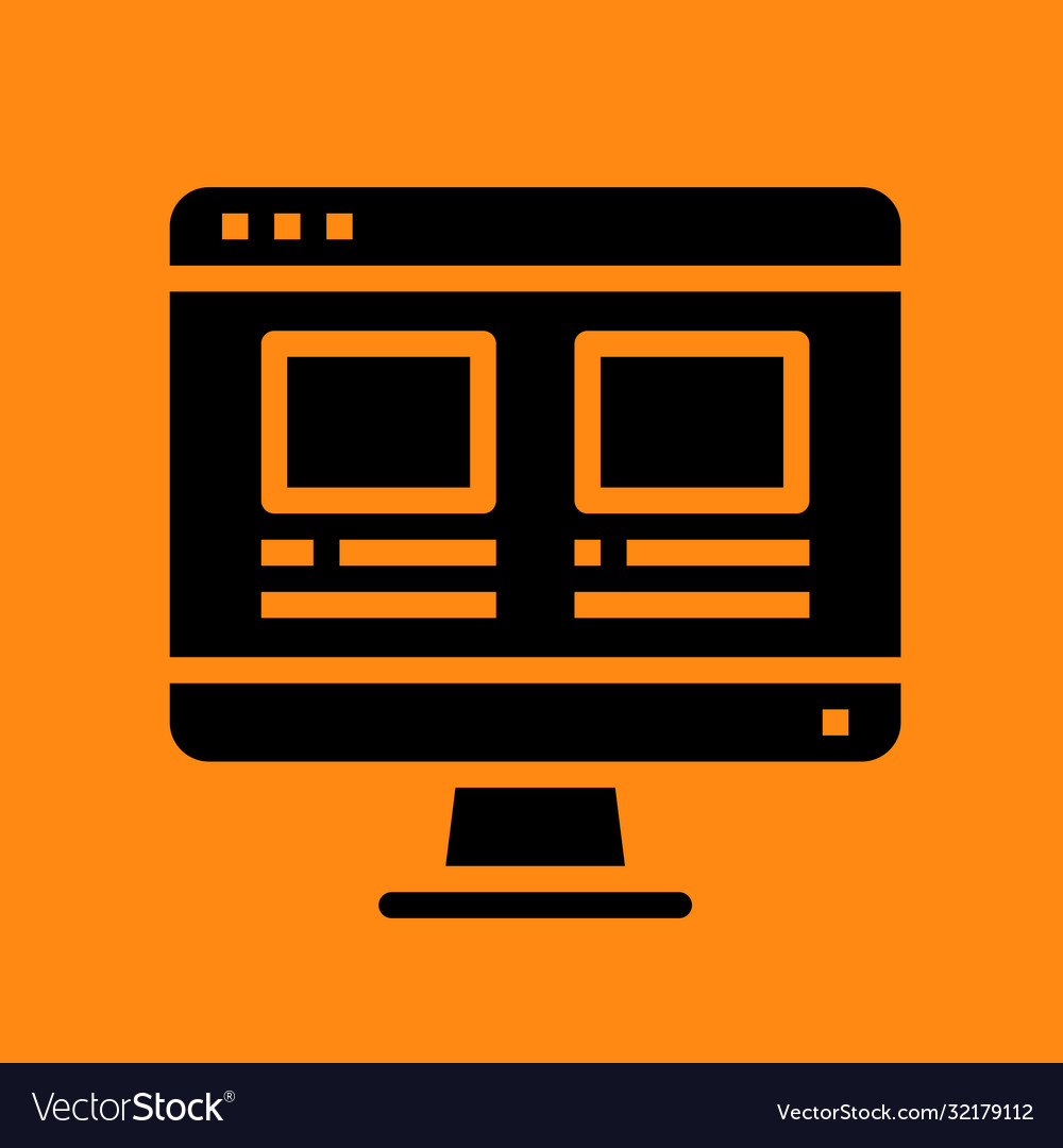 Website and windows interface icon Vector Image Website and windows interface icon