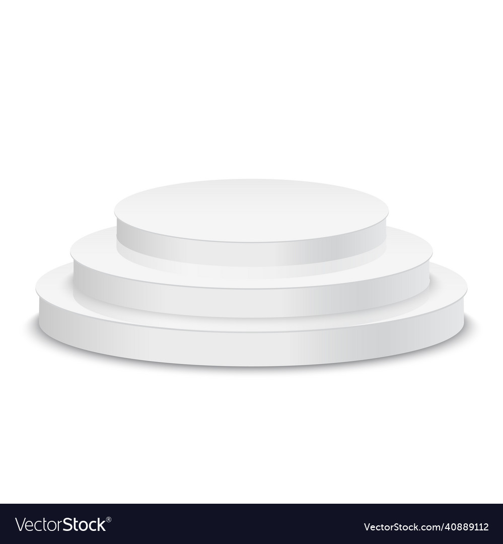 White podium square 3d empty with steps Vector Image White podium square 3d empty with steps