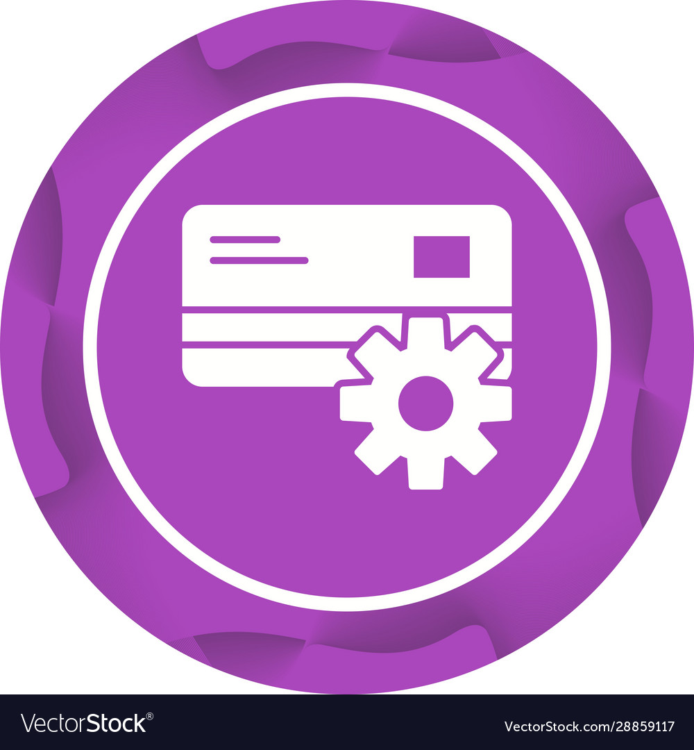 Beautiful payment settings glyph icon