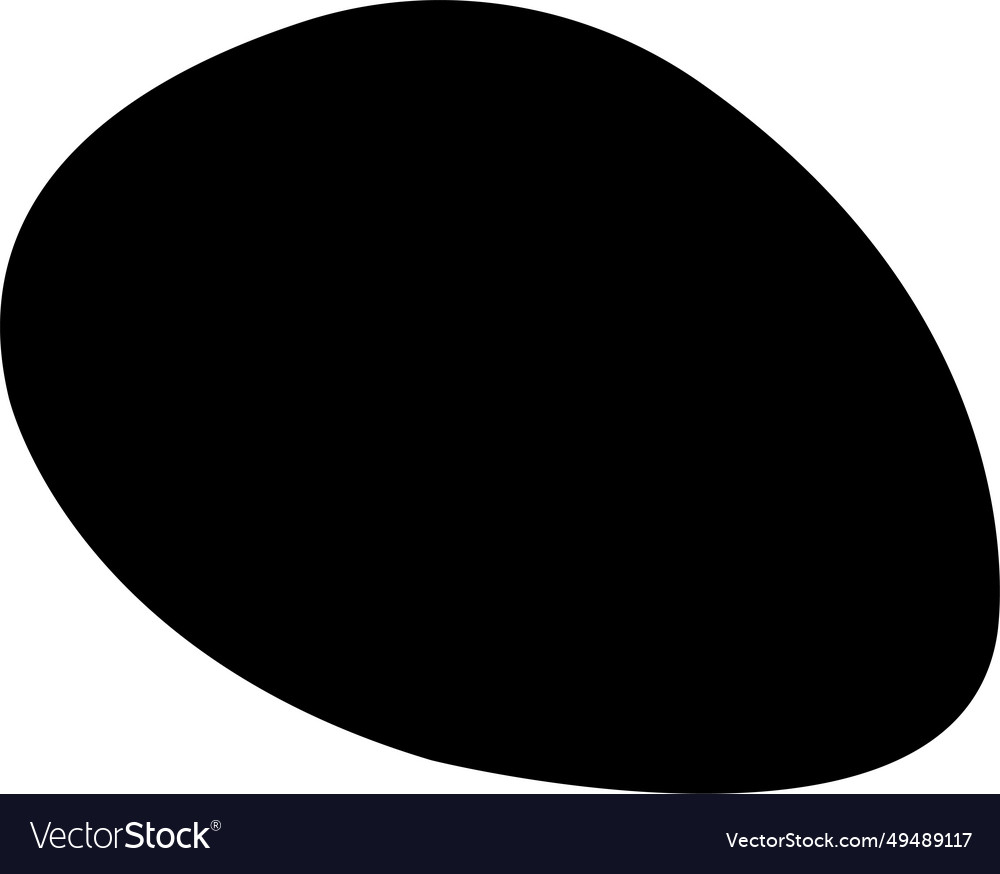 Blotch shape black flat random abstract liquid