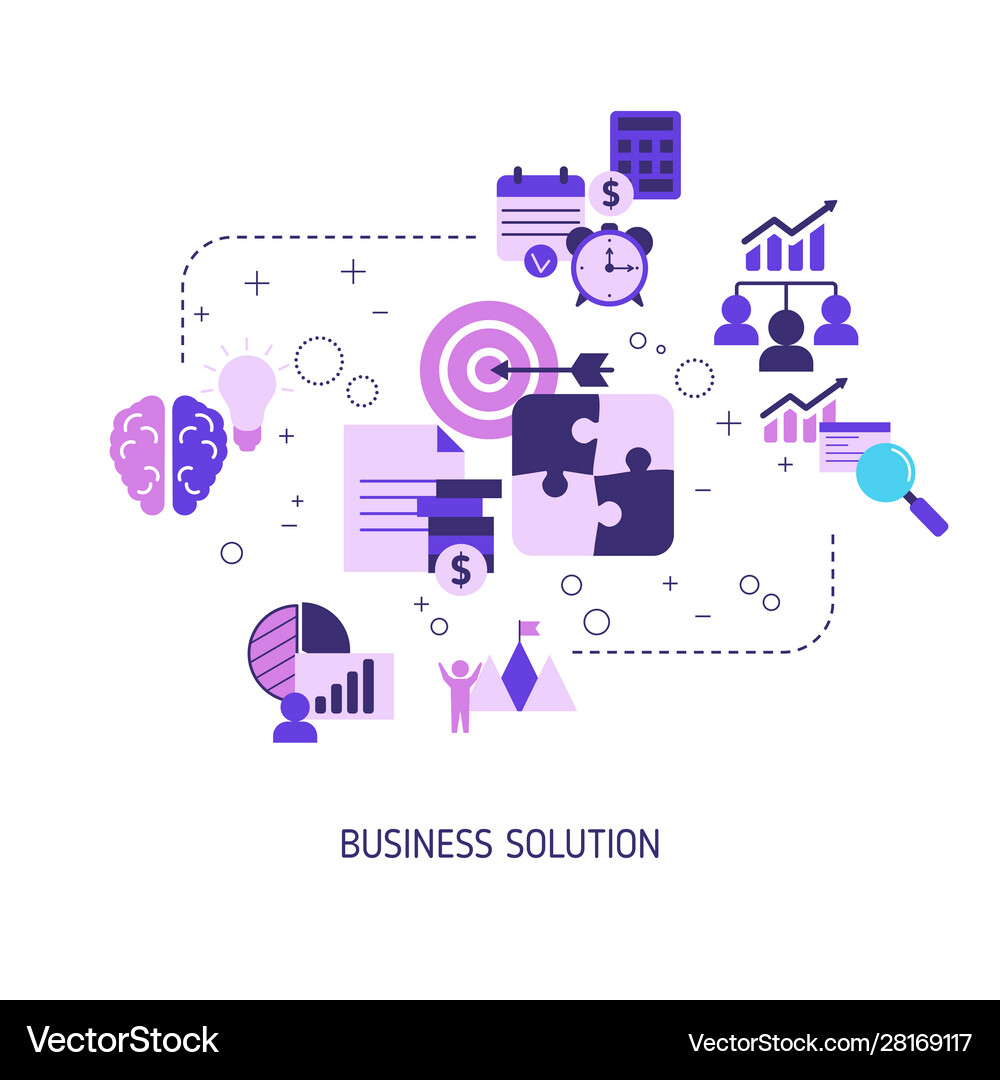 Business solutions concept Royalty Free Vector Image