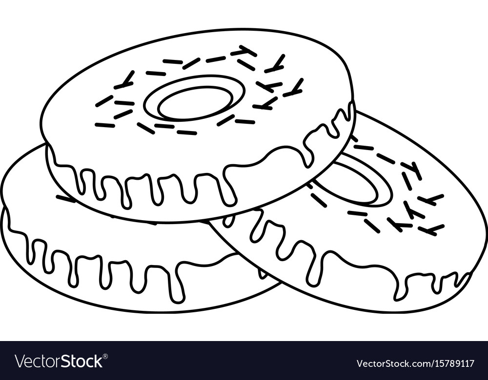 Donut mit Falten Gebäck-Symbol-Bild