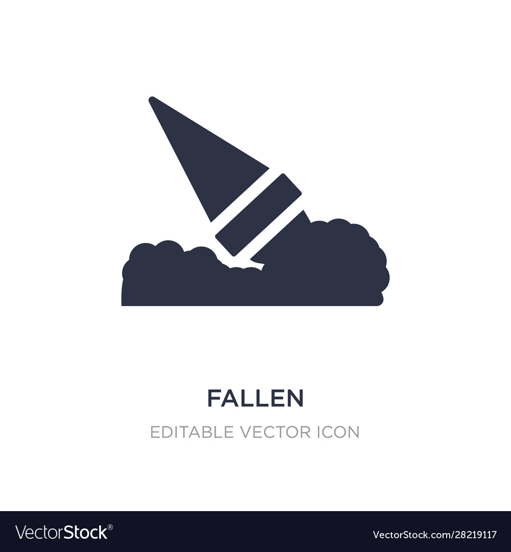 Fallen icon on white background simple element vector image Fallen icon on white background simple element
