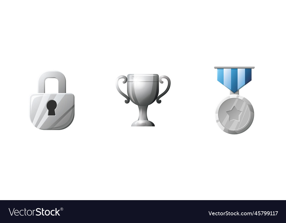 Game ui assets set gaming user interface icons vector image Game ui assets set gaming user interface icons