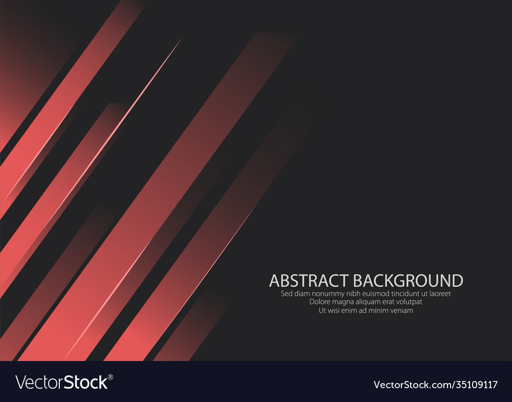 Gradient red shape side line with black vector image Gradient red shape side line with black