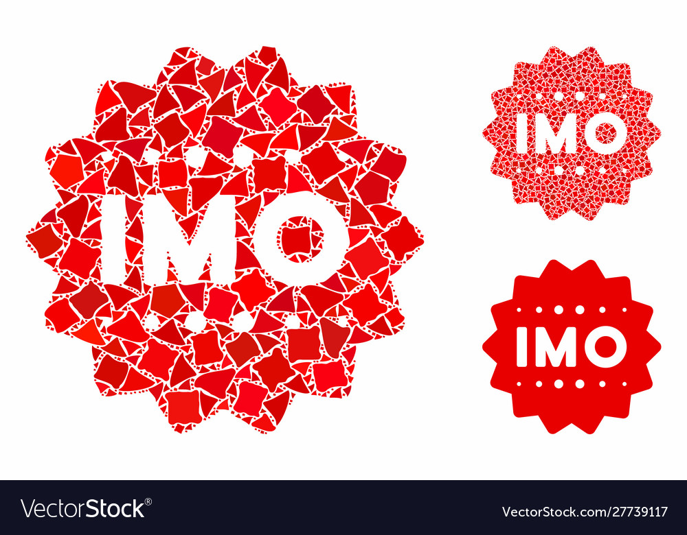 Imo token mosaic icon bumpy elements Vector Image Imo token mosaic icon bumpy elements