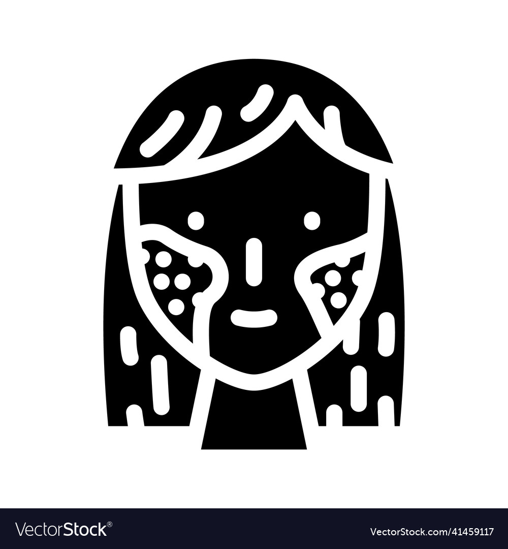 Impetigo skin health problem glyph icon