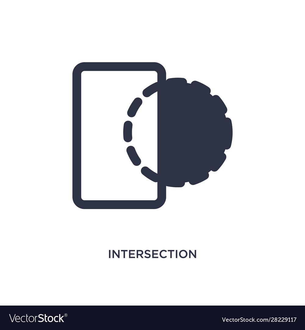 Intersection icon on white background simple vector image Intersection icon on white background simple