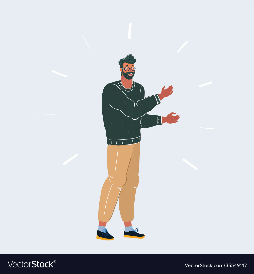 Man gesturing isolated