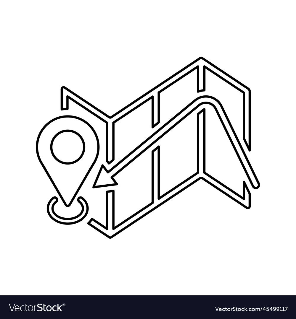 Navigation location direction outline icon line