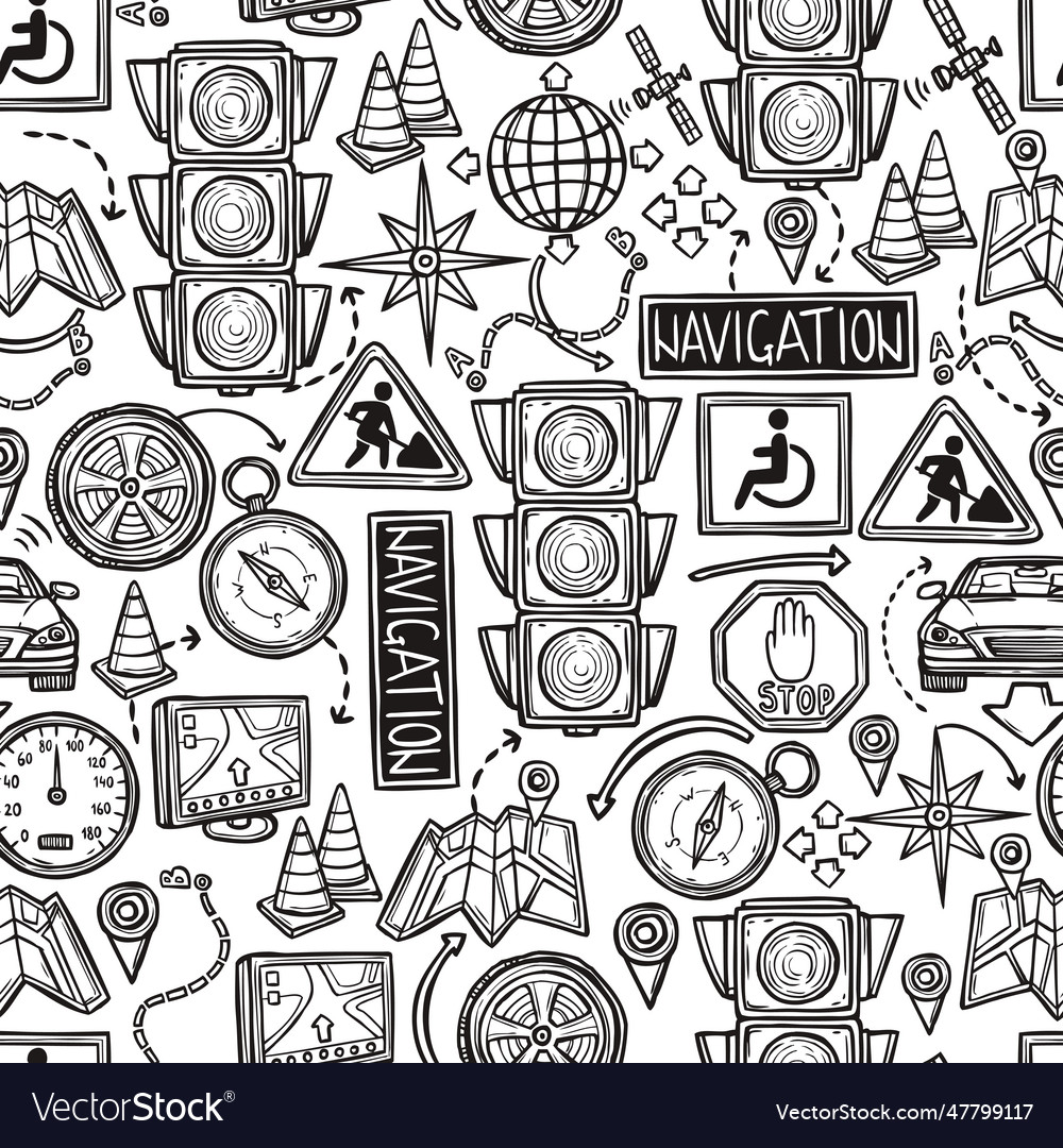Navigation seamless pattern