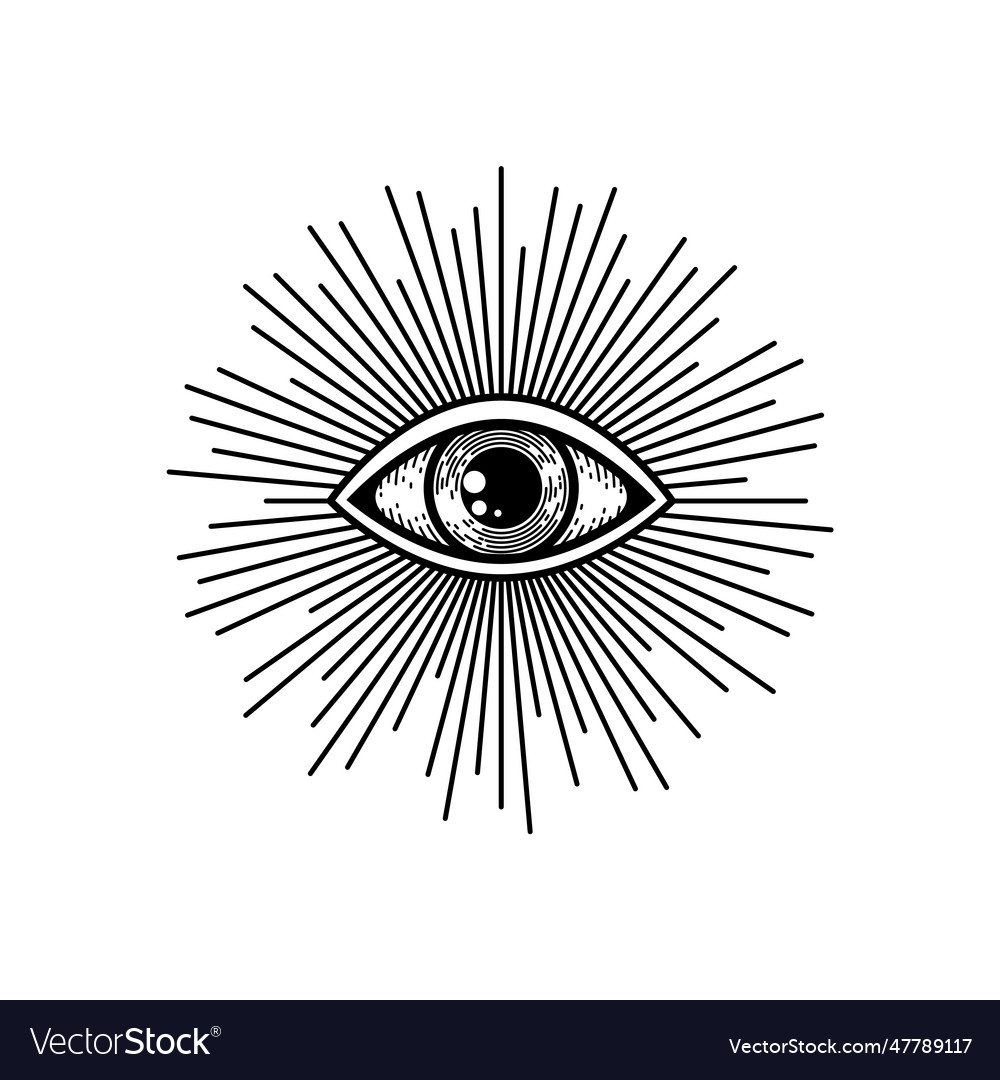 Providence seeing eye witchcraft magic symbol Vector Image