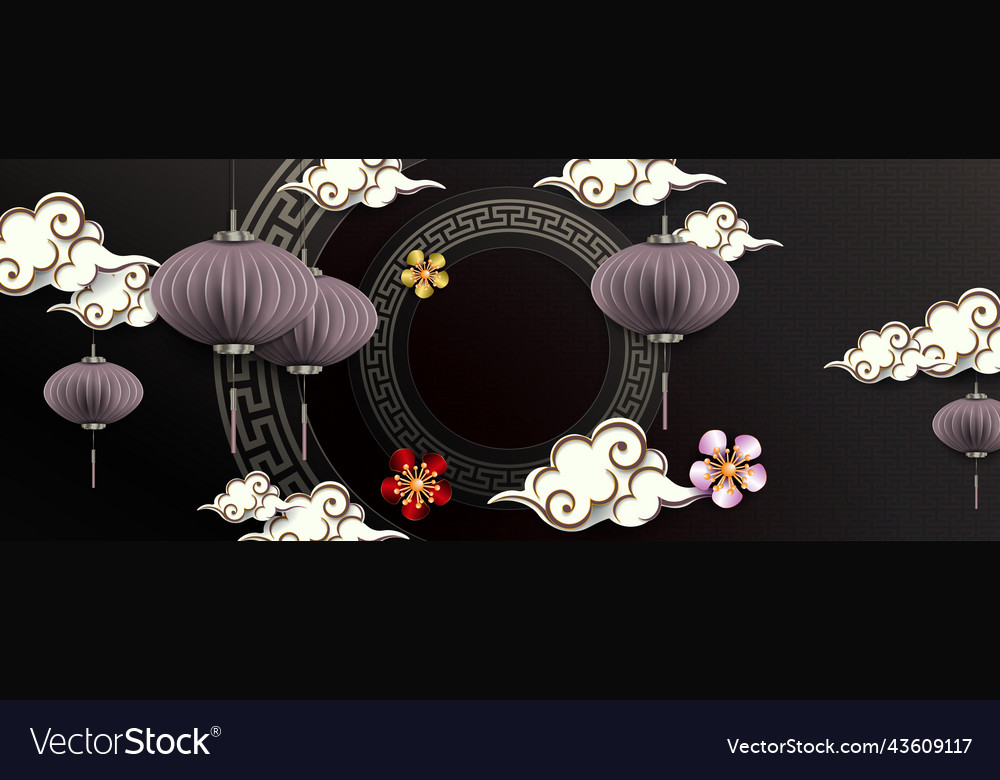 Round frame on a dark background isolated vector image Round frame on a dark background isolated