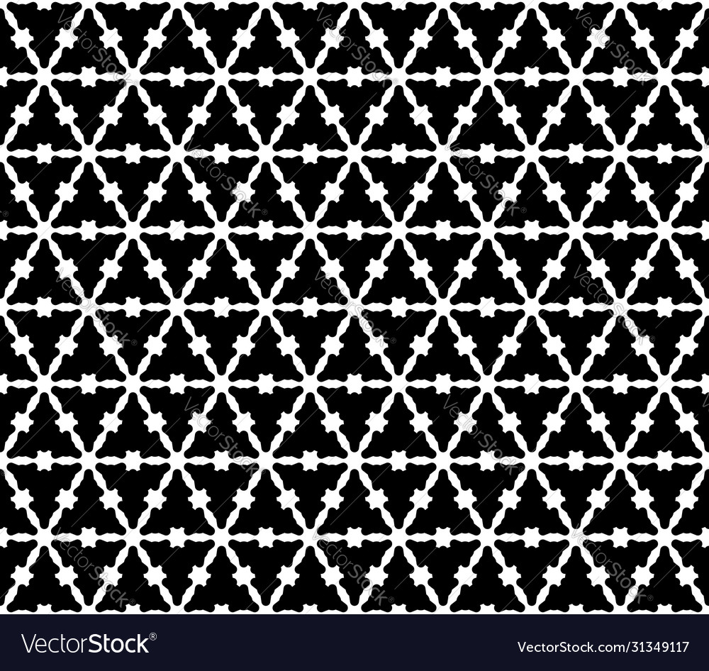 Seamless pattern monochrome smooth triangular vector image Seamless pattern monochrome smooth triangular