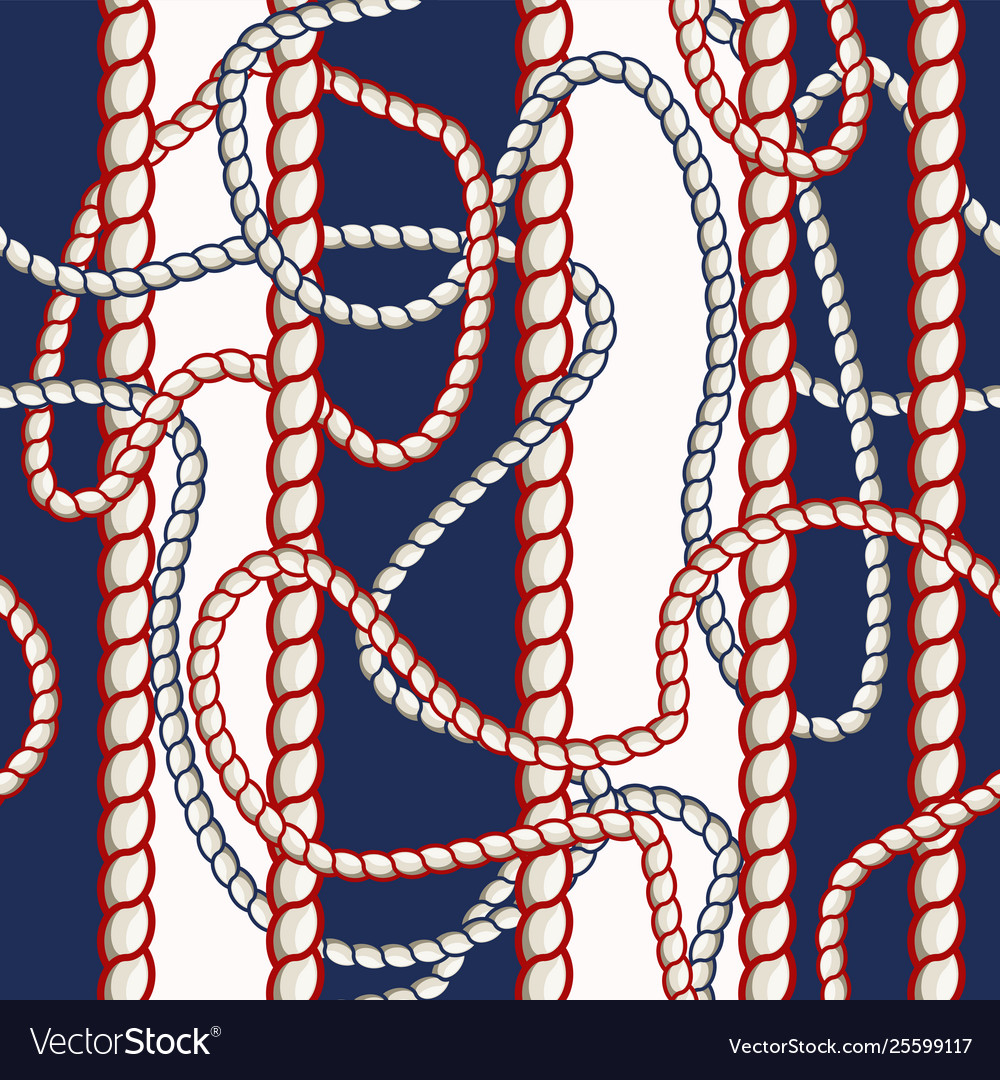 Seamless pattern with rope anchor and steering vector image Seamless pattern with rope anchor and steering