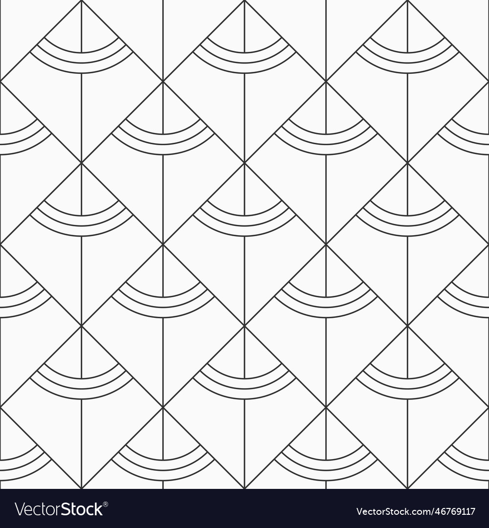 Seamless thin lines rhombuses pattern repeating vector image Seamless thin lines rhombuses pattern repeating
