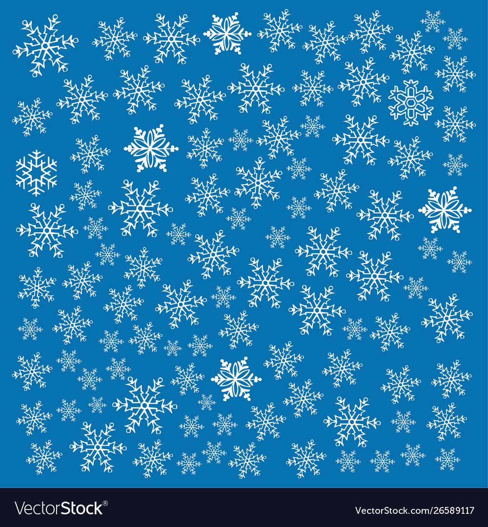 Snowflake icon background set blue color Vector Image Snowflake icon background set blue color