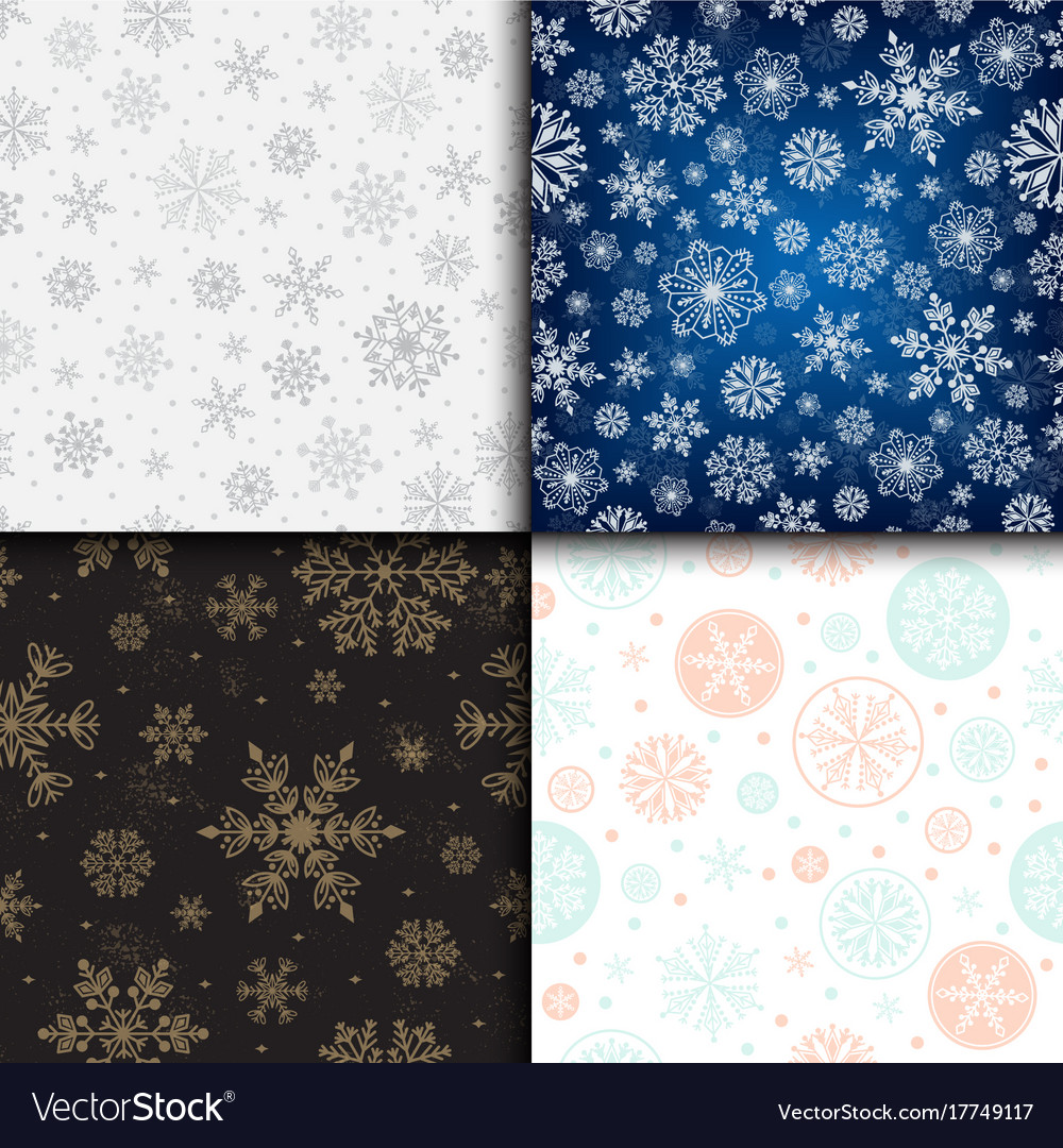Snowflake seamless pattern weather