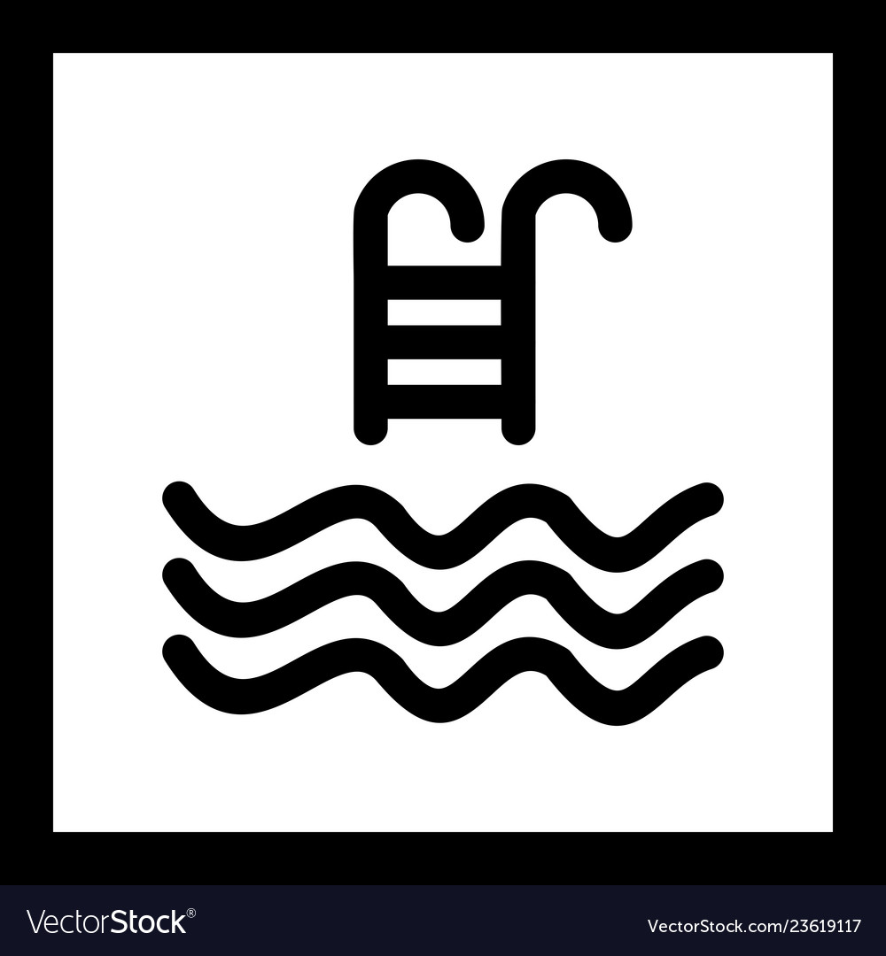 Swimming pool icon Royalty Free Vector Image - VectorStock