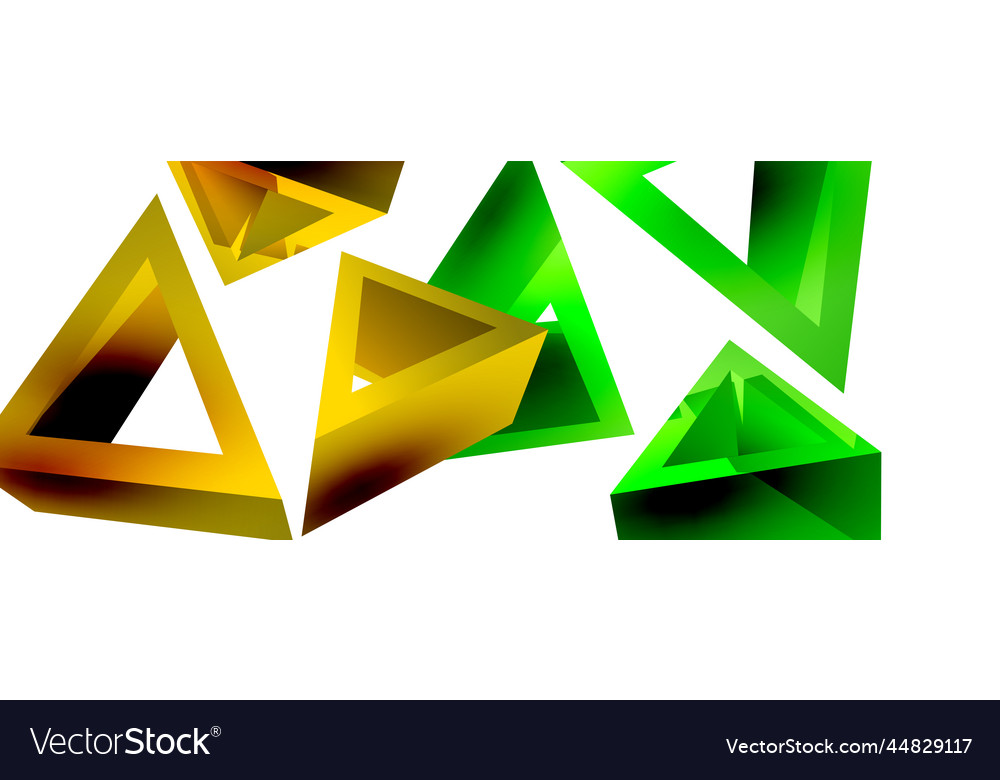 Triangle abstract background 3d basic Vector Image Triangle abstract background 3d basic