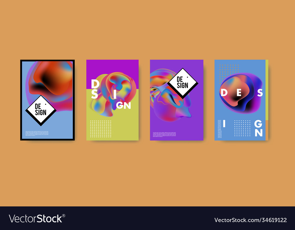 Abstract colorful liquid and fluid pattern