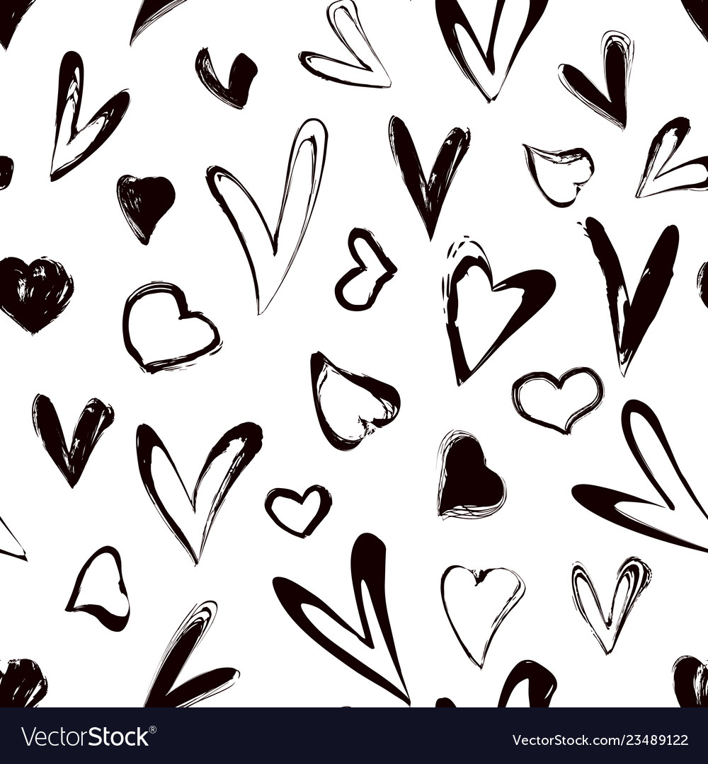Abstract seamless heart pattern vector image Abstract seamless heart pattern