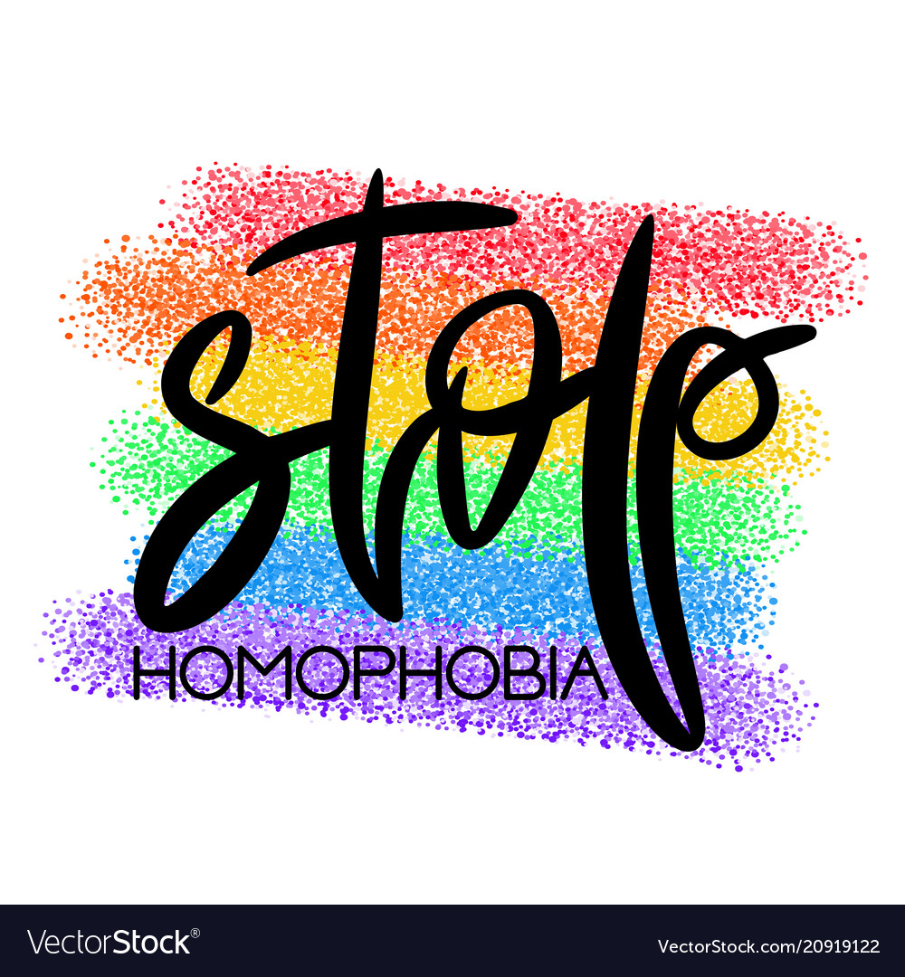 conceptual poster with rainbow lettering vector image