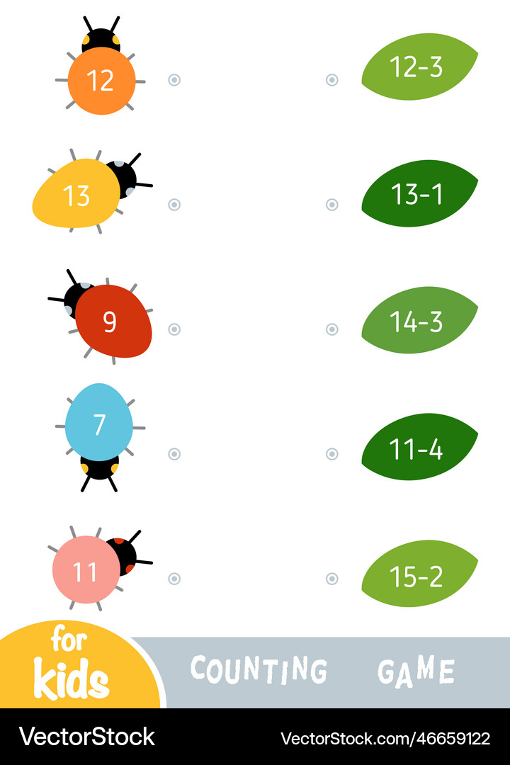 Counting game for preschool children educational Vector Image
