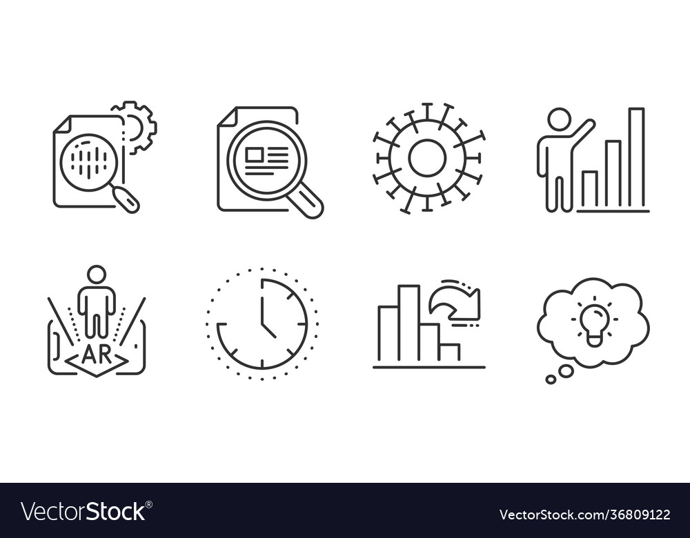 Decreasing graph augmented reality and seo stats vector image Decreasing graph augmented reality and seo stats