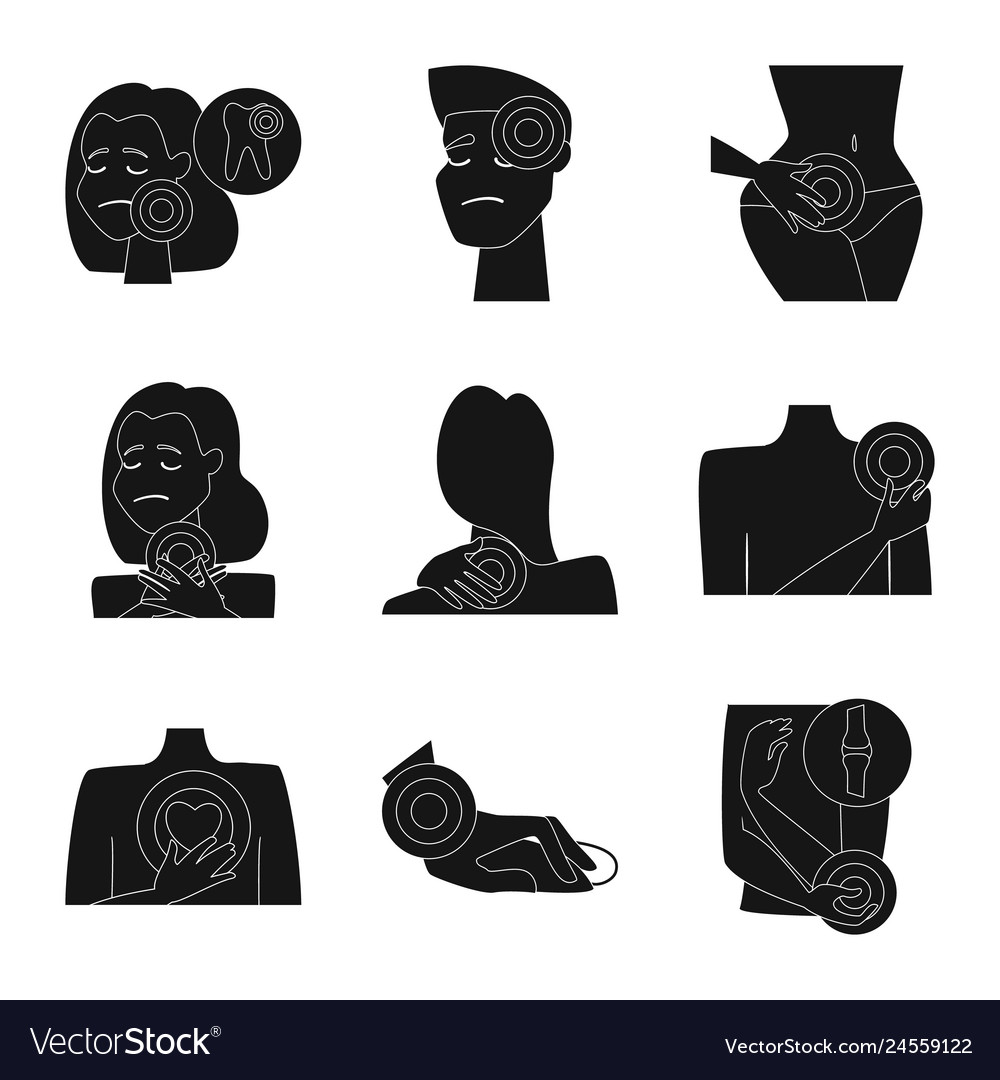 Design of first and help symbol set vector image Design of first and help symbol set