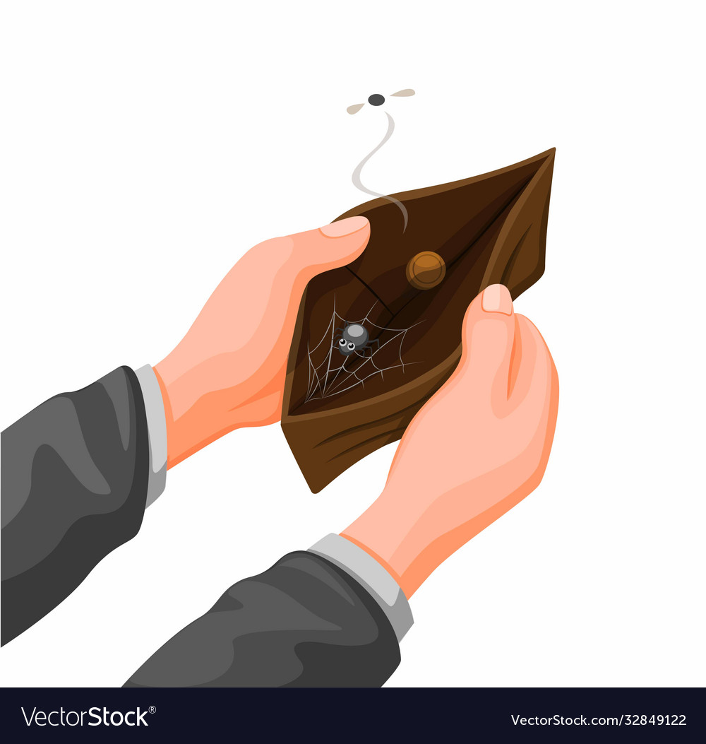 Empty Wallet with Spider
