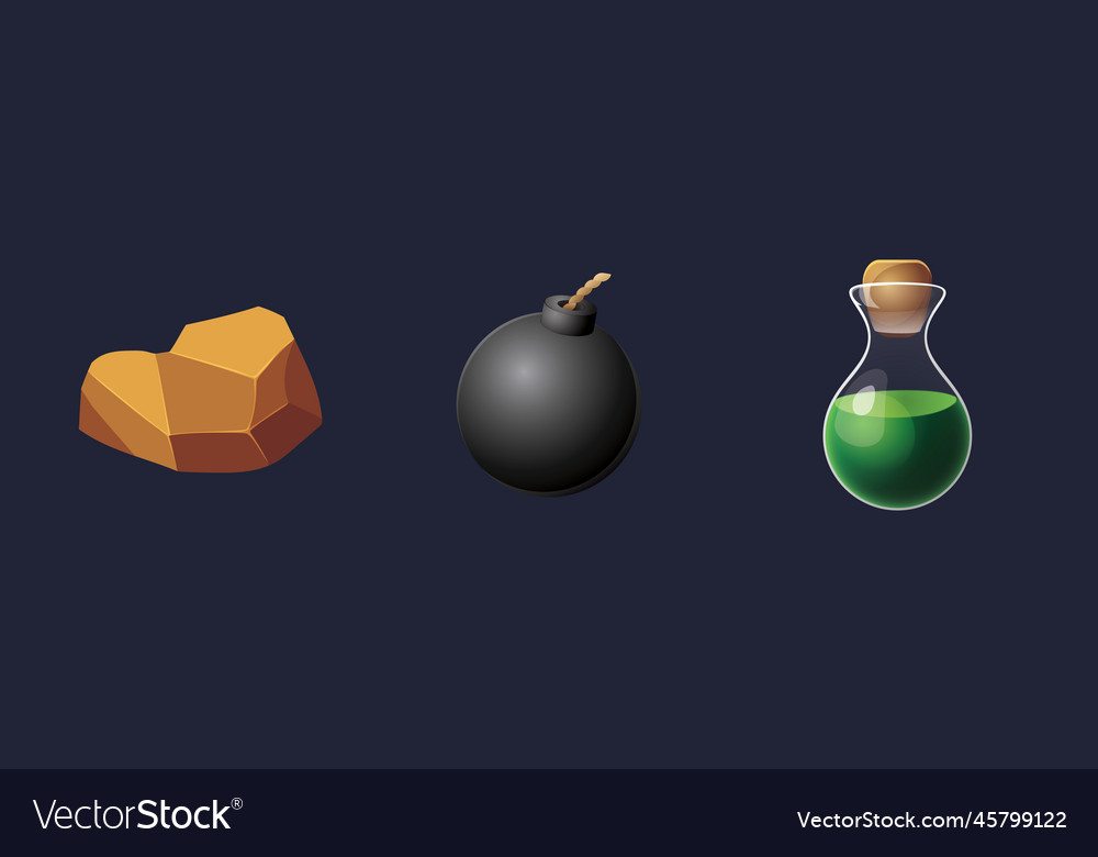 Game ui assets set gaming user interface icons vector image Game ui assets set gaming user interface icons