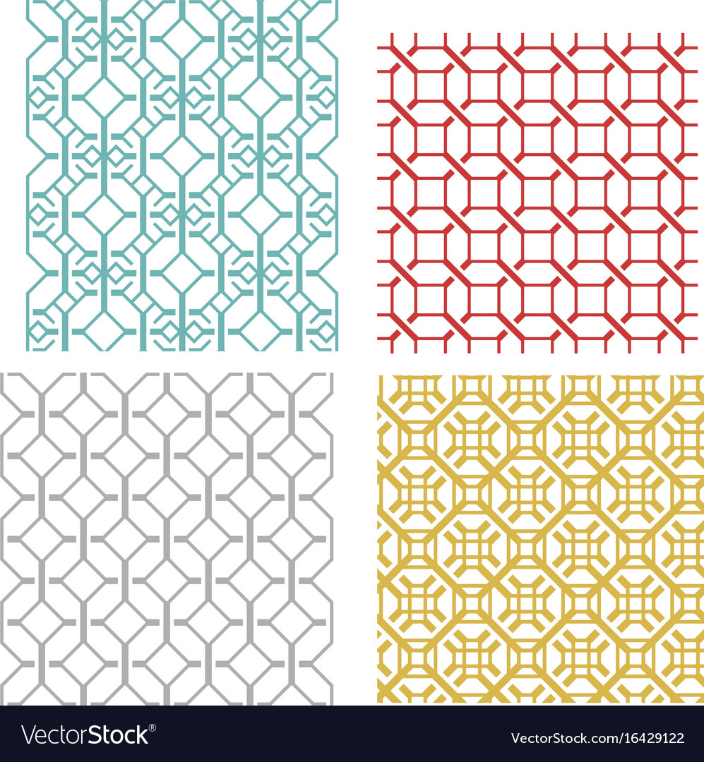 Geometric seamless weave line pattern