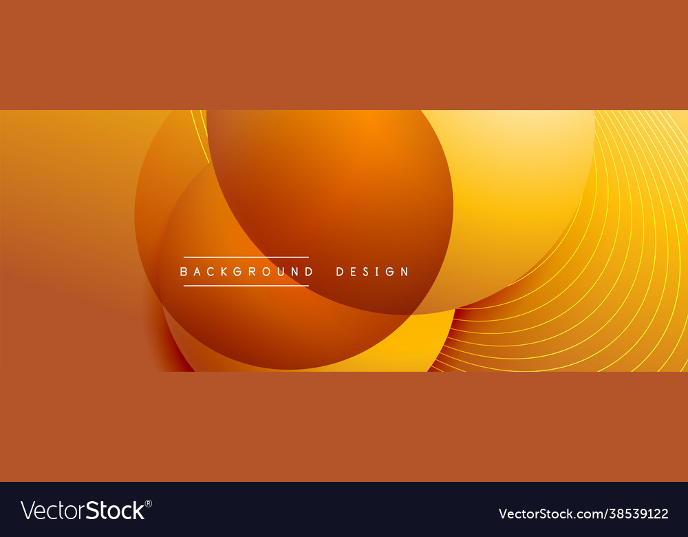 Gradient circles with shadows techno vector image Gradient circles with shadows techno