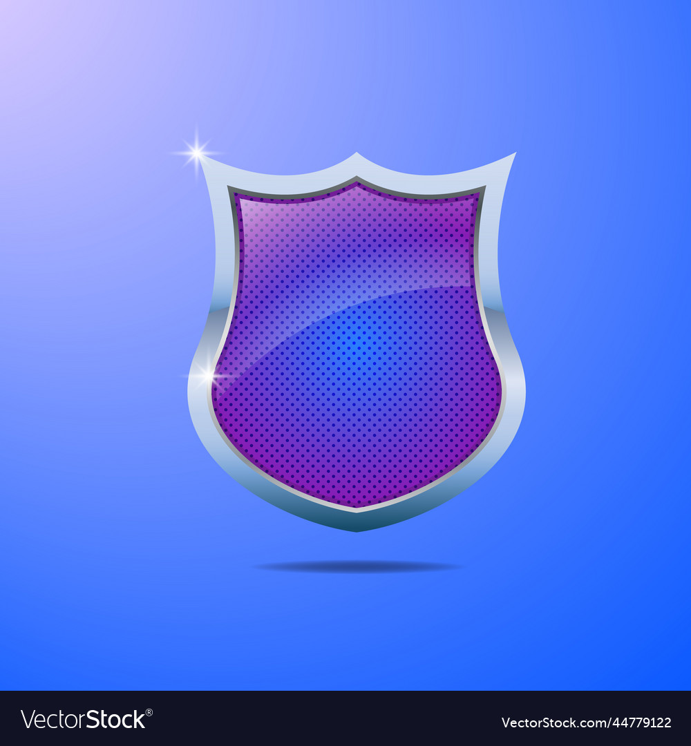 Graphic of shield with dots texture vector image Graphic of shield with dots texture