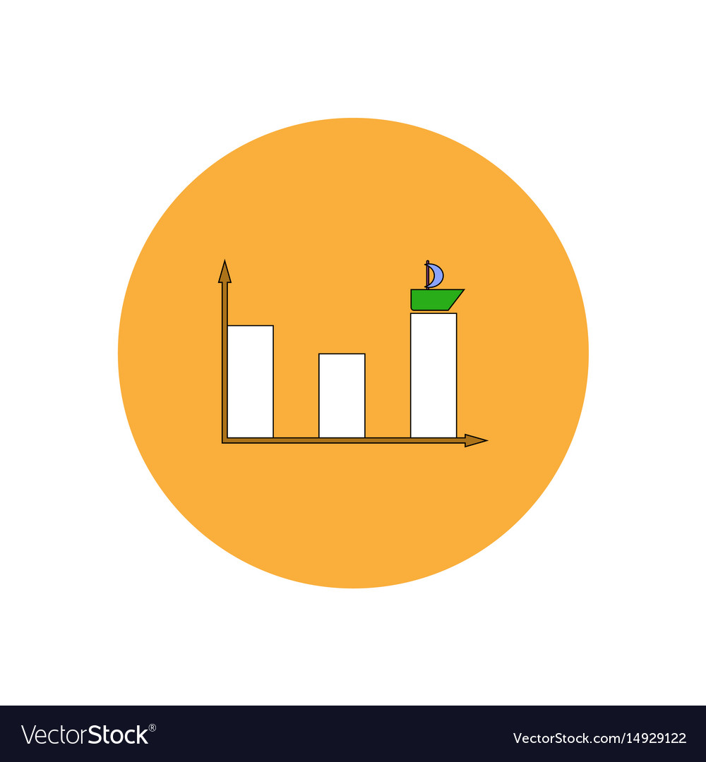In flat design of column chart