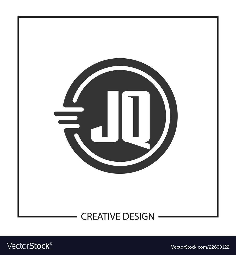 Initial jq letter logo template design Royalty Free Vector